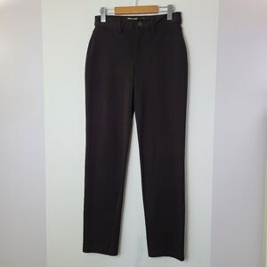 Croft & Barrow Chocolate Brown Midrise Ankle Crop Pants Neutral Size 4